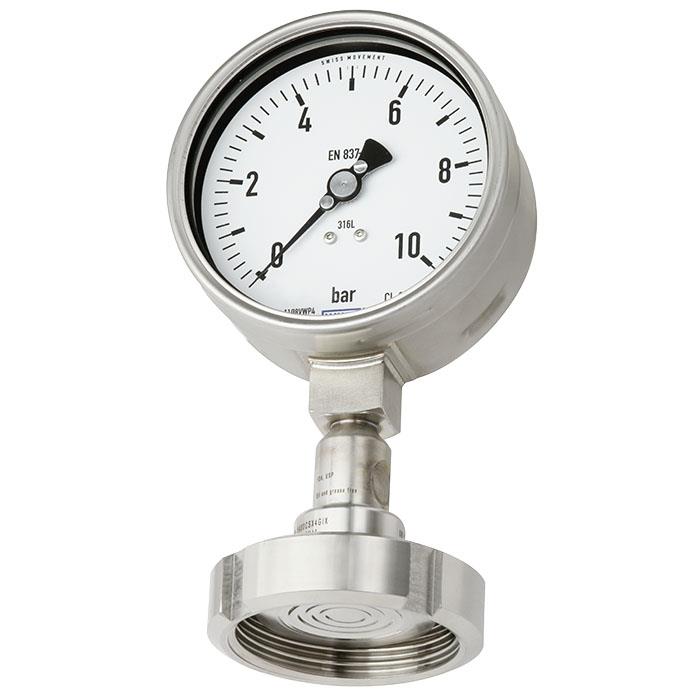 WIKA Pressure Gauge per EN 837-1 with Mounted Diaphragm Seal, Model DSS18F